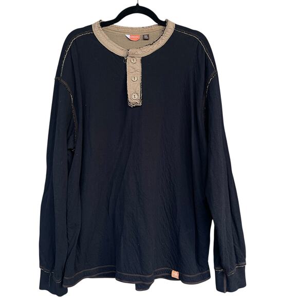 Legendary Whitetails Black and Tan Long Sleeve Henley - Picture 1 of 11